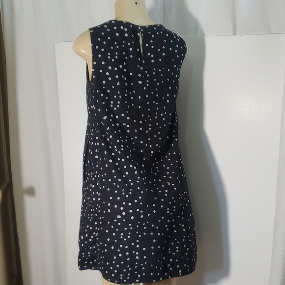 Eileen Fisher 100% Organic Cotton Dot Print Dress Black and White Size M - Picture 7 of 12